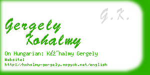 gergely kohalmy business card